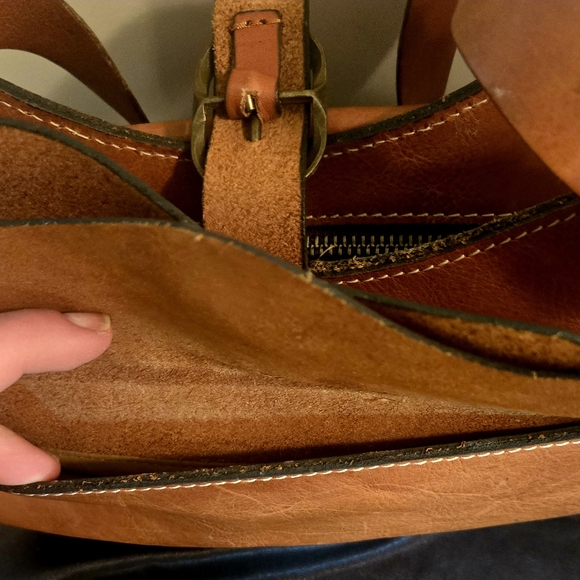 Patricia Nash Zurigo Saddle Western Hobo Shoulder Satchel Bag in Brown Leather - Picture 8 of 9